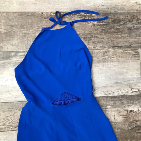 Decree Halter Blue Maxi Dress - Picture 6 of 8